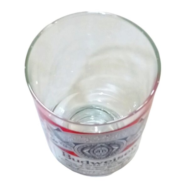 Vintage Budweiser Lager Beer Advertising Footed Glass 7" Tall 28oz Capacity - Picture 3 of 5